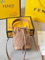 Fendi Mon Tresor Canvas Bag With Ff Embroidery 23cm - Image 6