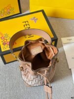 Fendi Mon Tresor Canvas Bag With Ff Embroidery 23cm - Image 2