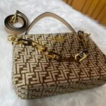 Fendi Olock Zip Dove Browntapestry Fabric Bag 8Br805Alfvf1Iqu - Image 6
