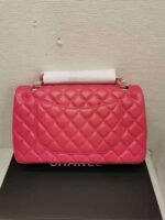 Chanel Classic Medium Flap Bag With Silver Hardware Dark Pink 25cm - Image 3