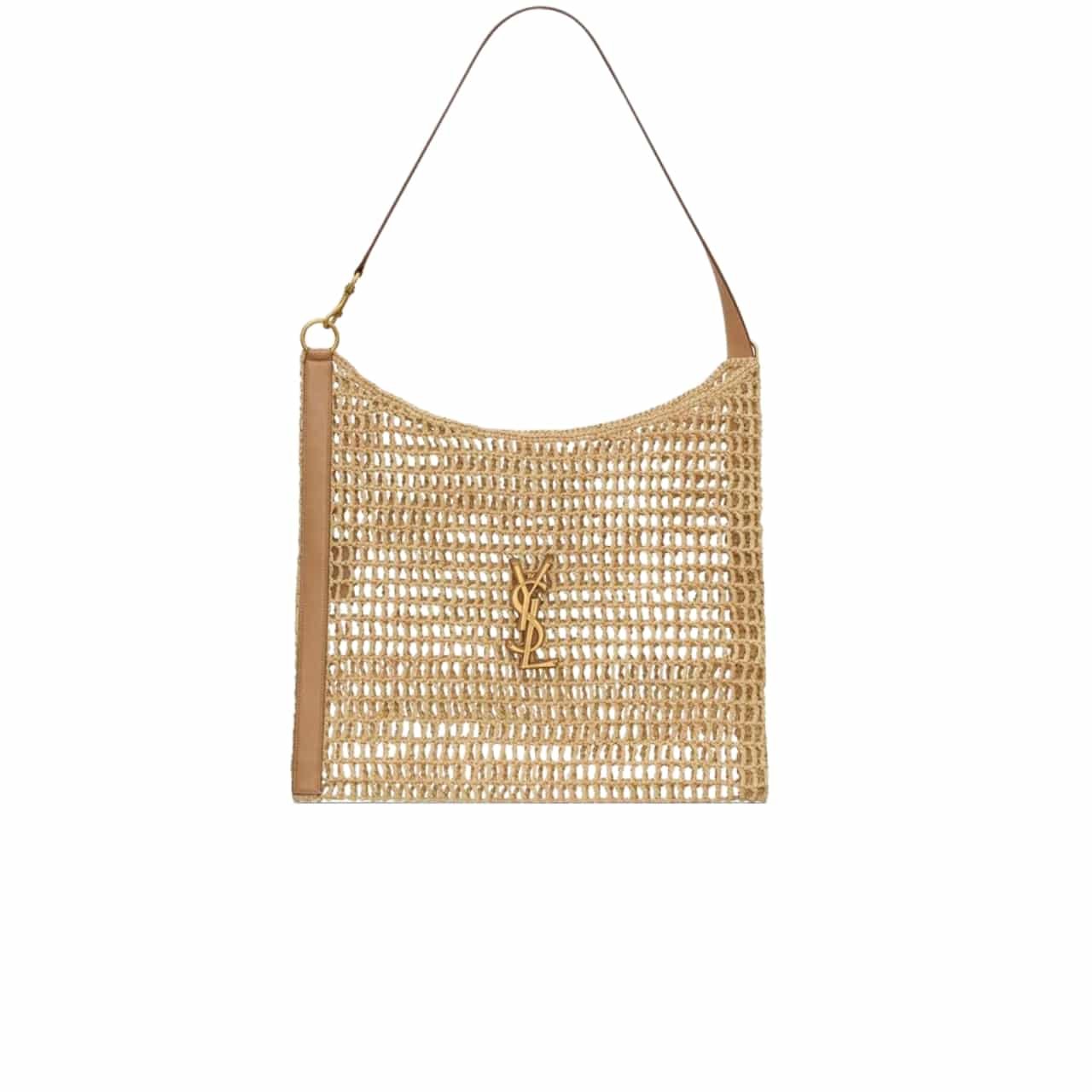 xr:d:DAF4OnkYemU:1706,j:7021535401788194520,t:24040207 Saint Laurent Oxalis In Raffia Crochet And Leather Naturel 41Cm 773984Gaaeb9718 - Image 1