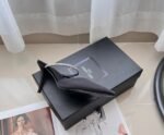 Saint Laurent Barbara Mules Satin And Rhinestones In Black 7997159Qn0A1021 - Image 5