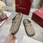 Gucci Women Mule With Horsebit Camel And Dark Brown Gg Canvas 837130 Fab10 2543 - Image 6
