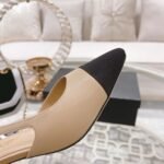 Chanel Slingbacks Grosgrain Beige & Black G31318 Y50006 C8378 - Image 7