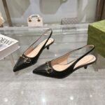 Gucci Horsebit Slingback Pump Black 782407 AAEGJ 1000 - Image 2