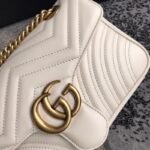 Gucci Gg Marmont Mini Shoulder Bag White Matelasse 22Cm ‎446744 Dtdit 9022 - Image 2