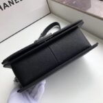 Chanel Boy Medium Handbag Sliver Hardware Black 25Cm A67086 Y09953 94305 - Image 6