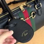 Gucci Borsetto Medium Boston Bag Black Leather 28cm 866732 AAGIQ 1053 - Image 5