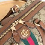 Gucci Ophidia Medium Boston Bag Beige And Brown GG Canvas 30Cm ‎857595 FAFUF 9870 - Image 5