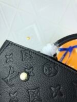Louis Vuitton Montaigne MM Monogram Empreinte Leather Black 33Cm M41048 - Image 8