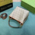 Gucci GG Emblem Mini Bucket Bag Beige And Dark Brown 19Cm ‎815118 FAD6L 9758 - Image 3