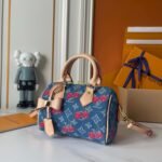 Louis Vuitton X Takashi Murakami Speedy Bandoulière 20 Monogram Denim Blue 20Cm - Image 4
