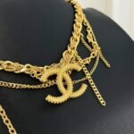 Chanel Cc Necklace Gold - Image 3