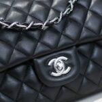 Chanel Classic Flap Medium Quilted Leather Shoulder Bag Black 25cm A01113 Y01480 94305 - Image 8