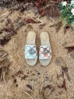 Gucci Women’s GG Multicolor Slip On Espadrille Slide Sandals 678037 UFT70 8470 - Image 3