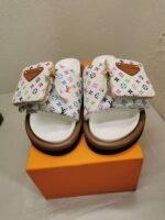 Louis Vuitton X Takashi Murakami Pool Pillow Flat Comfort Mule Blanc 1AGVQW - Image 4