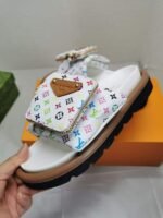 Louis Vuitton X Takashi Murakami Pool Pillow Flat Comfort Mule Blanc 1AGVQW - Image 3