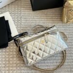 Chanel Vanity Case With Chain Metallic Silver 20Cm - Image 4