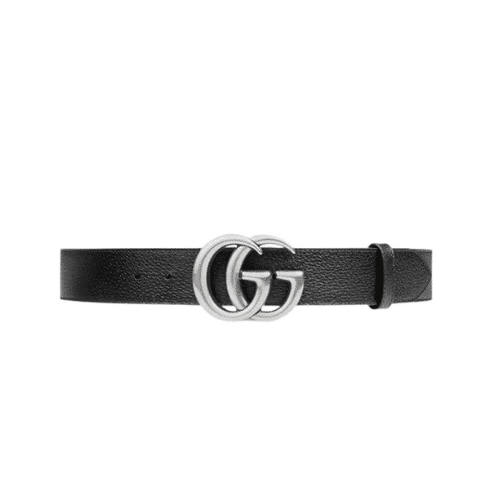 dne-17-6 Gucci Mamon Gg Silver Logo Belt 4Cm - Image 1