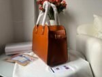 Prada Medium Leather Tote Bag Dark Orange 32Cm 1Bg517 2Cys F03Bh V Ooo - Image 3