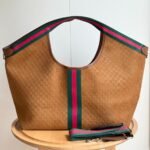 Gucci Giglio Large Tote Bag Gg Suede Brown 60Cm 853971 Caab8 2147 - Image 3