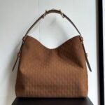 Gucci Beatrix Large Tote Bag GG Suede Bottom Brown 40Cm - Image 2