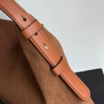 Gucci Beatrix Large Tote Bag GG Suede Bottom Brown 40Cm - Image 4
