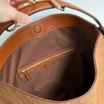 Gucci Beatrix Large Tote Bag GG Suede Bottom Brown 40Cm - Image 5