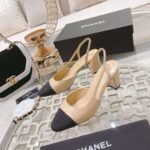Chanel Slingbacks Grosgrain Beige & Black G31318 Y50006 C8378 - Image 3