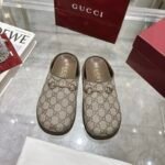 Gucci Women Mule With Horsebit Camel And Dark Brown Gg Canvas 837130 Fab10 2543 - Image 2