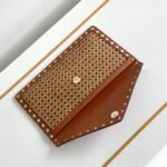Valentino Garavani Rockstud Raffia Clutch Bag In Brown 28cm - Image 5