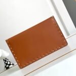 Valentino Garavani Rockstud Raffia Clutch Bag In Brown 28cm - Image 3