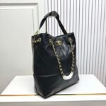 Chanel Shopping Bag Gold Tone Metal Black 33Cm AS5635 B20829 94305 - Image 3