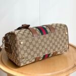 Gucci Ophidia Medium Boston Bag Beige And Brown GG Canvas 30Cm ‎857595 FAFUF 9870 - Image 7
