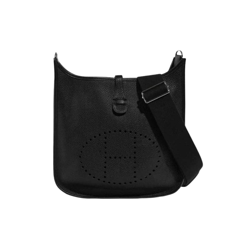 thumnail Hermes Clemence Evelyne Pm 25Cm Black Noir - Image 1