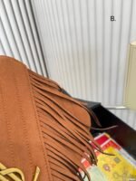 Saint Laurent Medium College Chain Bag In Suede Cinnamon 24cm 531705 0u0k7 7761 - Image 8