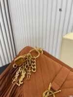 Saint Laurent Medium College Chain Bag In Suede Cinnamon 24cm 531705 0u0k7 7761 - Image 7